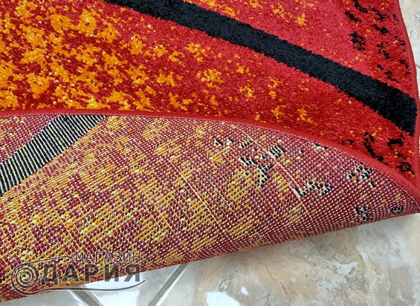 Тъкан килим MAGNOLIA 140 red/orange КРЪГ